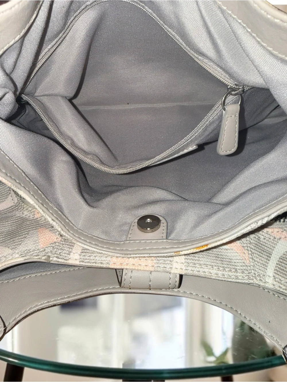 Coach 2012 Soho Optic C Lynn Hobo Bag Pastel Signature Canvas Pink Beige